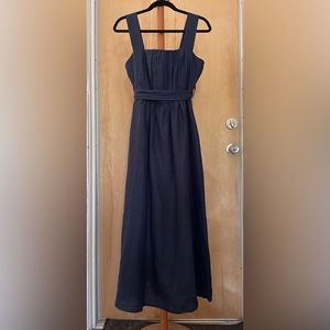 Linen Keira Pinafore Maxi Dress - Cottagecore Etsy seller Cotton Candy Wear XS